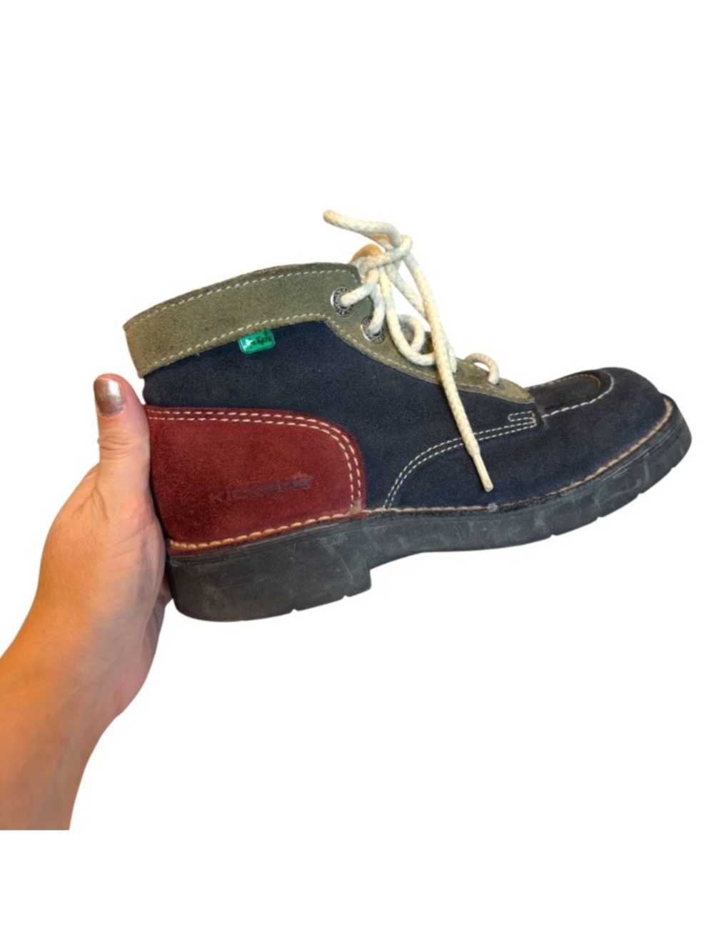 Kickers Vintage Suede Ankle Boots Colorblock